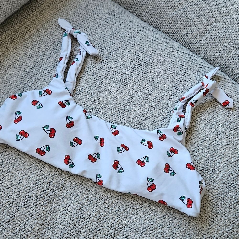 Cherry Print Bikini Top